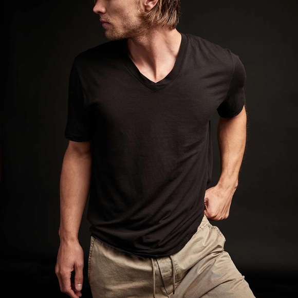 JAMES PERSE Black V Neck Tee - Picture 1 of 7